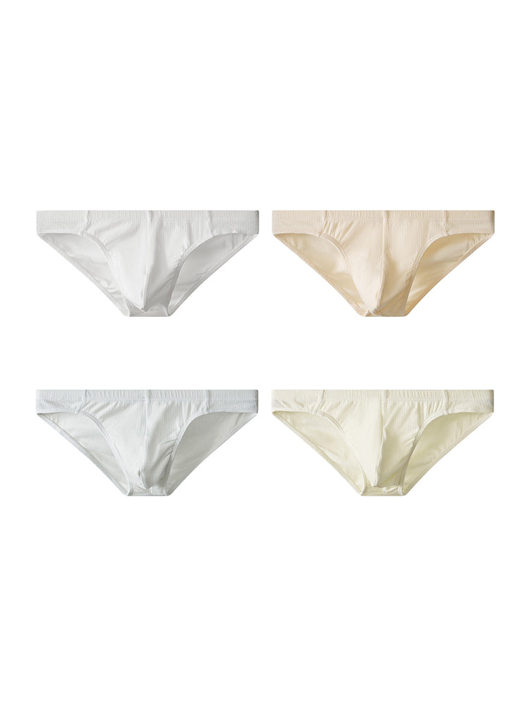 4 Pack Men's Organic Cotton Stretch Fit Workout Ready Briefs | dmunderwear variant image