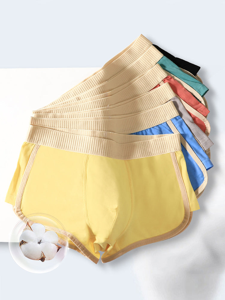 4 Pack Men's Premium Cotton Antibacterial Mid-Rise Ultra-Soft Trunks | dmunderwear detail image 11