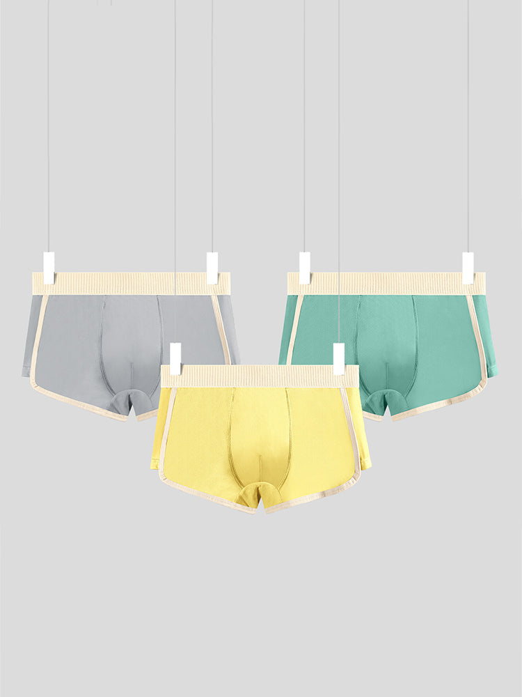 4 Pack Men's Premium Cotton Antibacterial Mid-Rise Ultra-Soft Trunks | dmunderwear detail image 18
