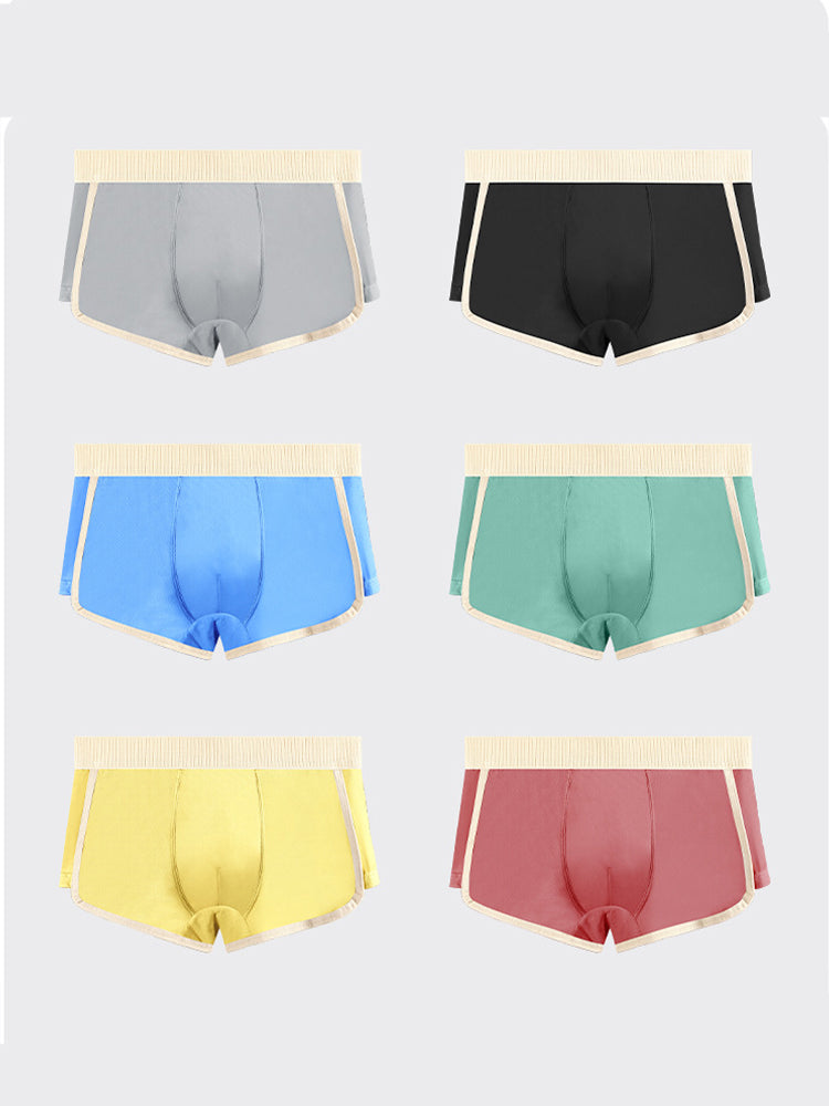 4 Pack Men's Premium Cotton Antibacterial Mid-Rise Ultra-Soft Trunks | dmunderwear detail image 19