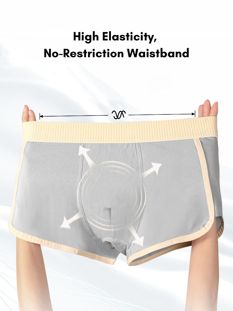 4 Pack Men's Premium Cotton Antibacterial Mid-Rise Ultra-Soft Trunks | dmunderwear detail image 4