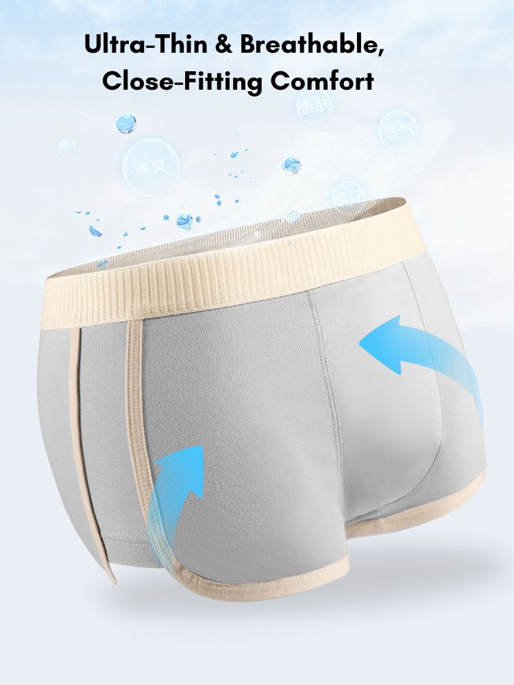 4 Pack Men's Premium Cotton Antibacterial Mid-Rise Ultra-Soft Trunks | dmunderwear detail image 6
