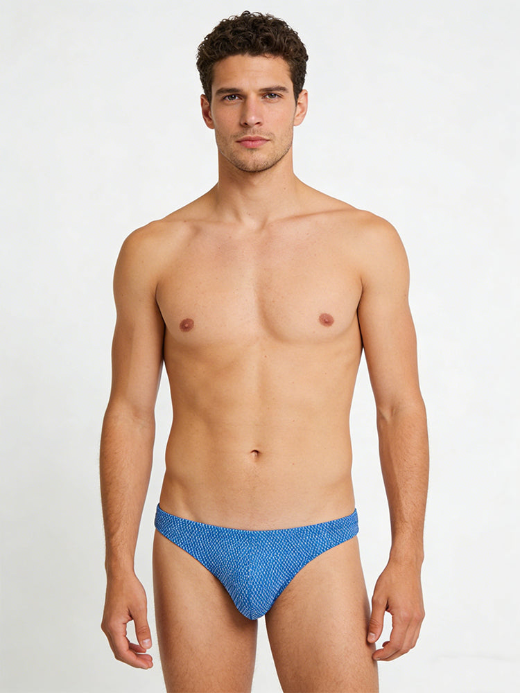 4 Pack Men's Sexy Low-Rise Durable Stretch Skin-Friendly Thongs | dmunderwear detail image 1