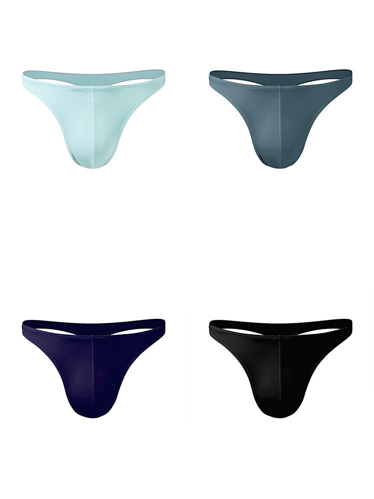 4 Pack Men's Sexy Pouch T-Back Thongs | dmunderwear variant image