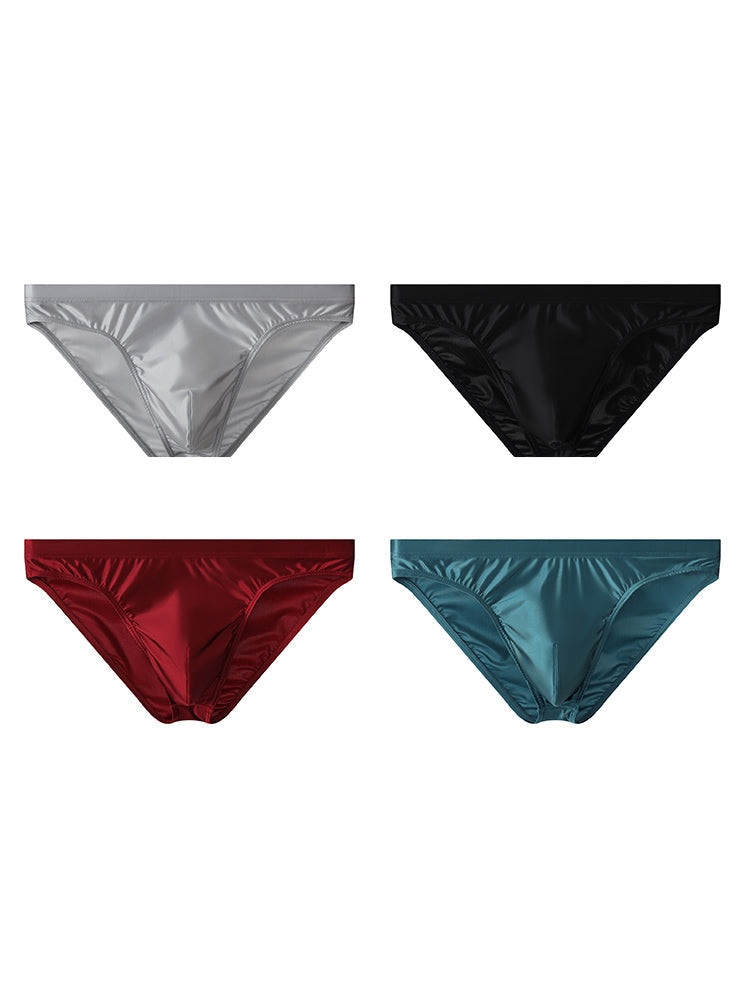 4 Pack Men's Skin-Friendly Cooling Touch Comfy Waistband Briefs | dmunderwear variant image