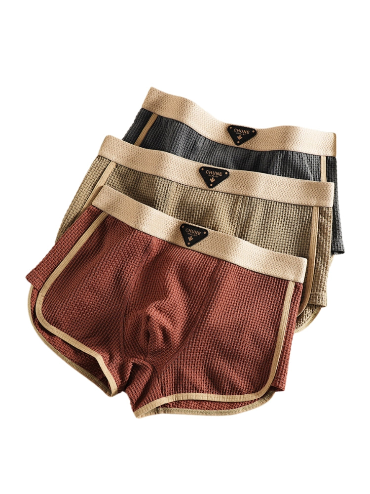 4 Pack Men's Solid Color Mid-Rise Breathable Seamless Comfort Trunks | dmunderwear detail image 11