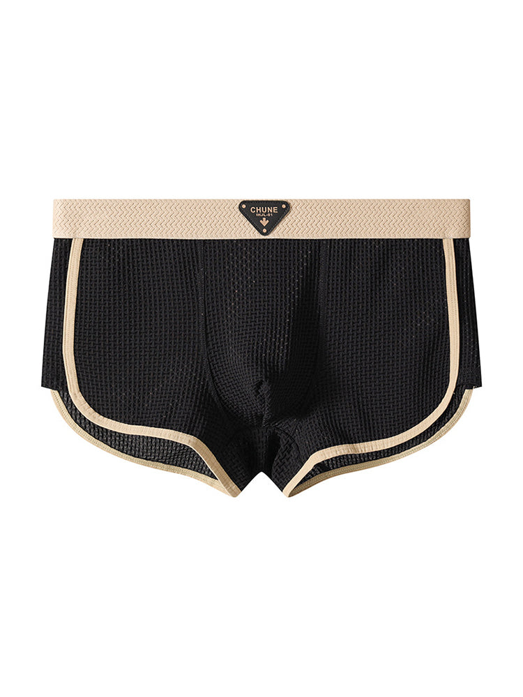 4 Pack Men's Solid Color Mid-Rise Breathable Seamless Comfort Trunks | dmunderwear detail image 13