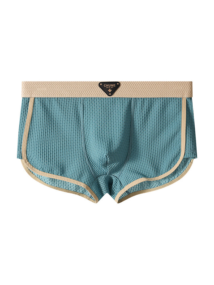 4 Pack Men's Solid Color Mid-Rise Breathable Seamless Comfort Trunks | dmunderwear detail image 16