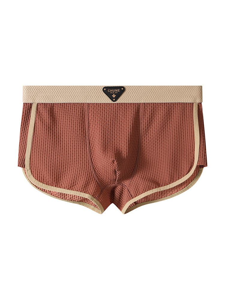 4 Pack Men's Solid Color Mid-Rise Breathable Seamless Comfort Trunks | dmunderwear detail image 17