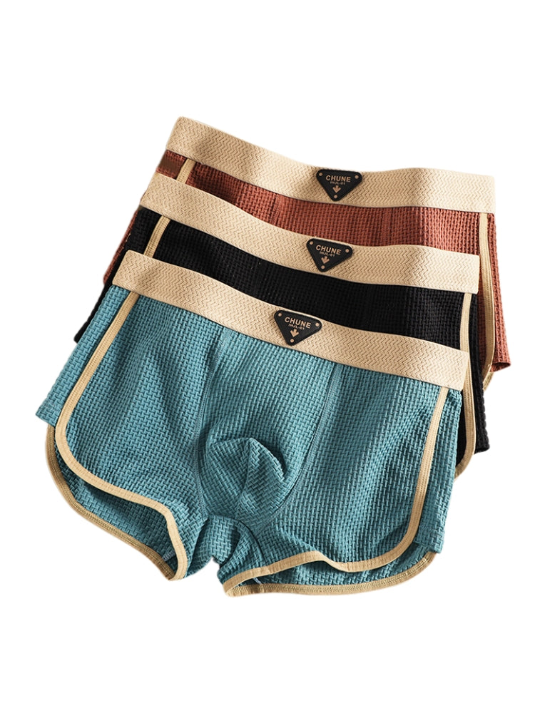 4 Pack Men's Solid Color Mid-Rise Breathable Seamless Comfort Trunks | dmunderwear detail image 7