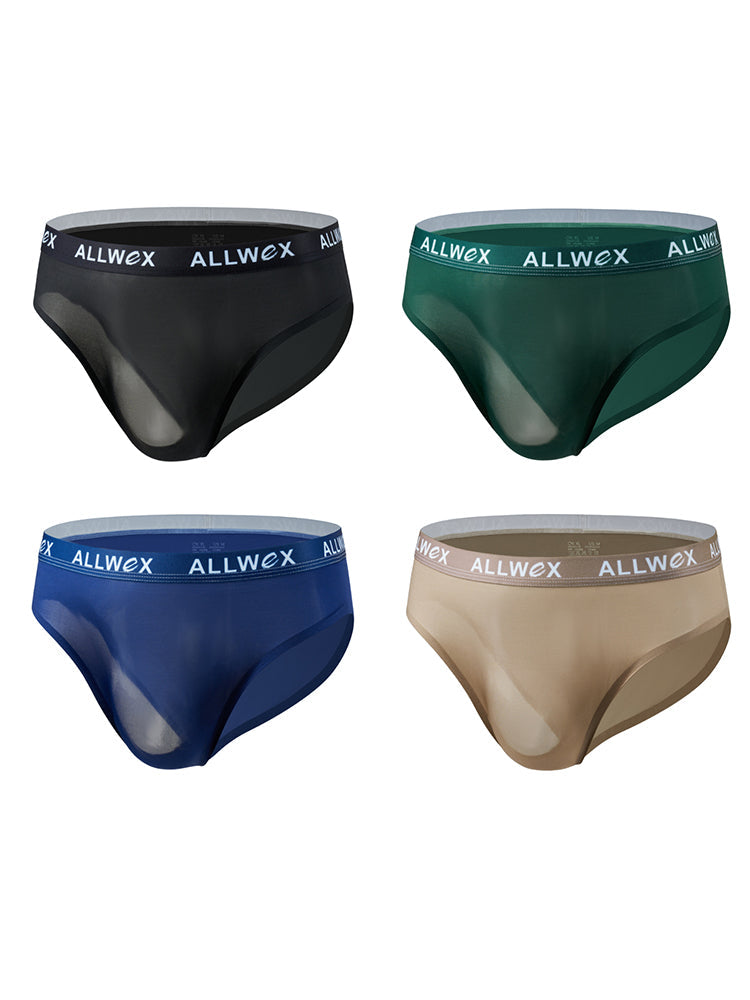 4 Pack Men's Stretch Fit Low-Rise Zero-Irritation Soft-Bound Edges Cooling Briefs | dmunderwear variant image