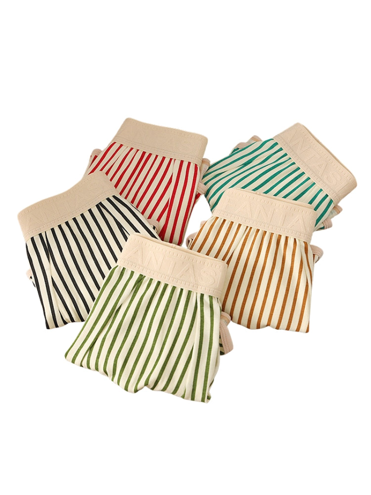 4 Pack Men's Striped Pure Cotton Breathable Loose-Fit Comfortable Trunks | dmunderwear detail image 11