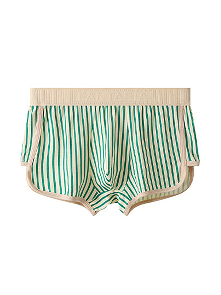 4 Pack Men's Striped Pure Cotton Breathable Loose-Fit Comfortable Trunks | dmunderwear detail image 17