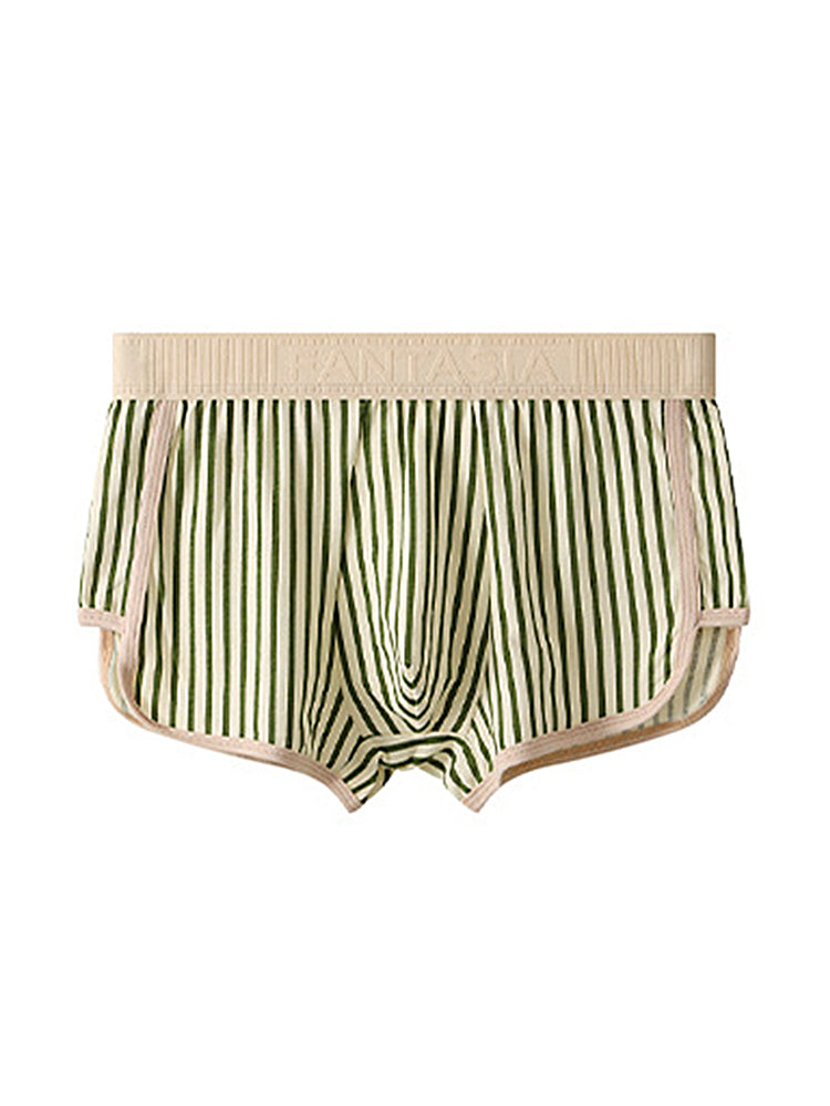 4 Pack Men's Striped Pure Cotton Breathable Loose-Fit Comfortable Trunks | dmunderwear detail image 19