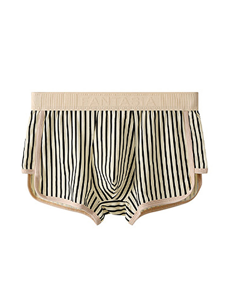 4 Pack Men's Striped Pure Cotton Breathable Loose-Fit Comfortable Trunks | dmunderwear detail image 20