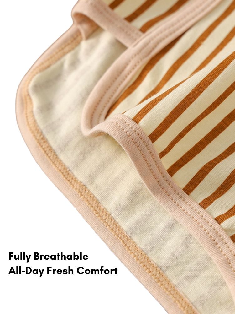 4 Pack Men's Striped Pure Cotton Breathable Loose-Fit Comfortable Trunks | dmunderwear detail image 4