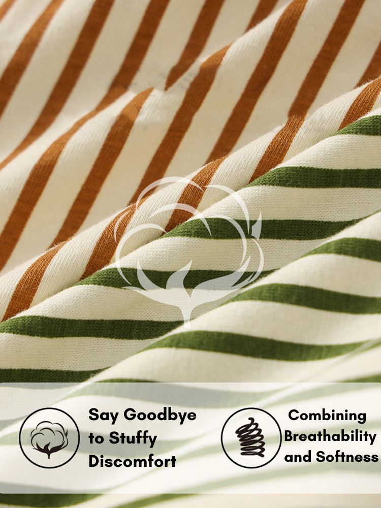 4 Pack Men's Striped Pure Cotton Breathable Loose-Fit Comfortable Trunks | dmunderwear detail image 6