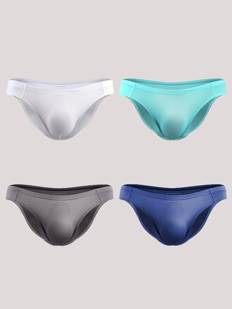 4 Pack Men's Support Pouch Traceless Ice Silk Underwear | dmunderwear variant image