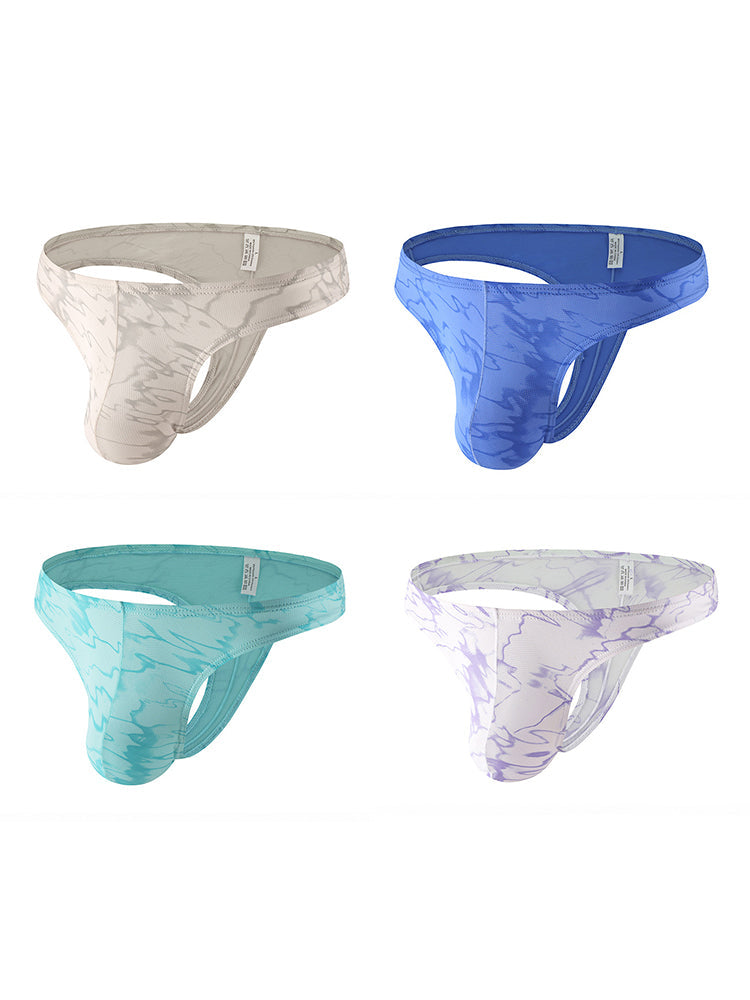 4-pack Men's Supportive Fit Lightweight & Airy Breathable Thong & Strings | dmunderwear variant image