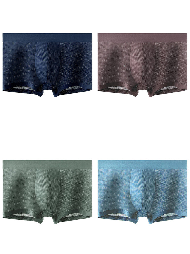 4 Pack Men's Thin Ultra Breathable Mesh Trunks | dmunderwear variant image