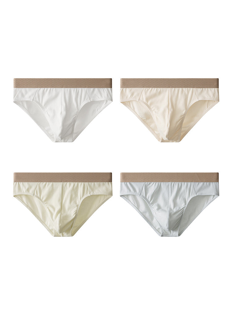 4 Pack Men's Ultra-Soft Cotton Seamless Comfort Supportive Fit Briefs | dmunderwear variant image