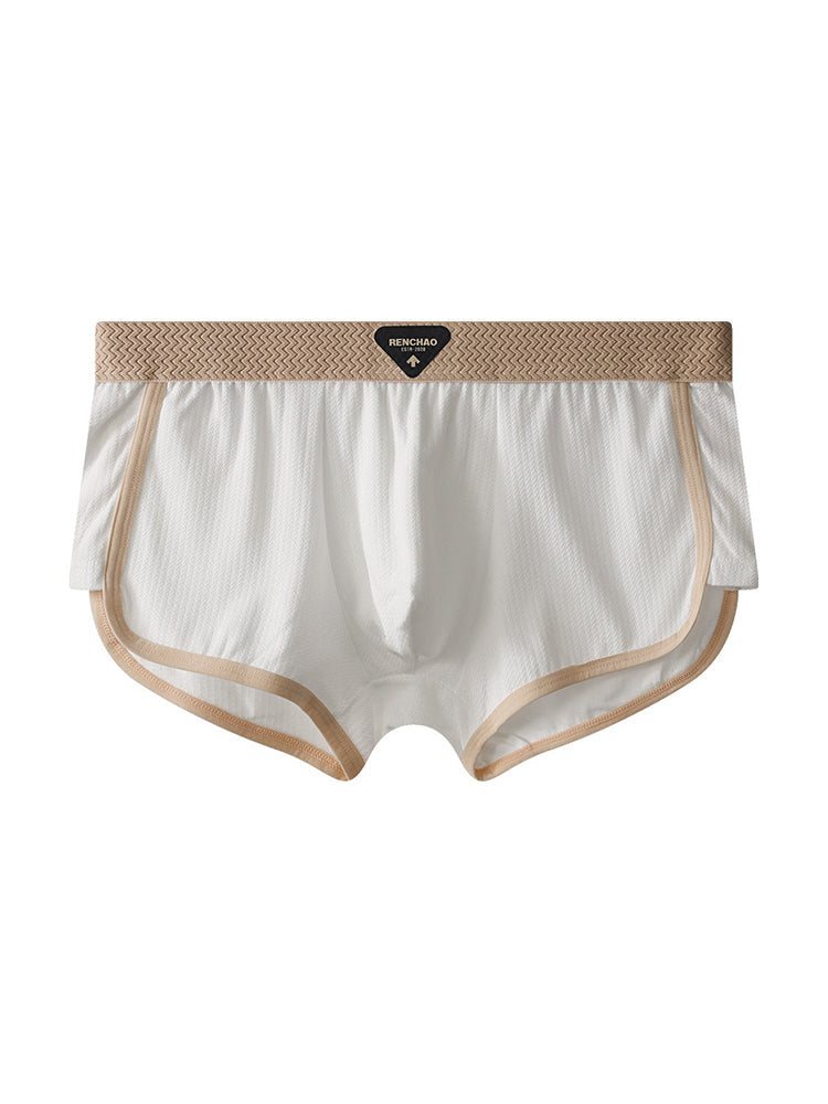 4 Pack Men's Ultra-Soft Premium Cotton Seamless Comfort Trunks | dmunderwear detail image 1