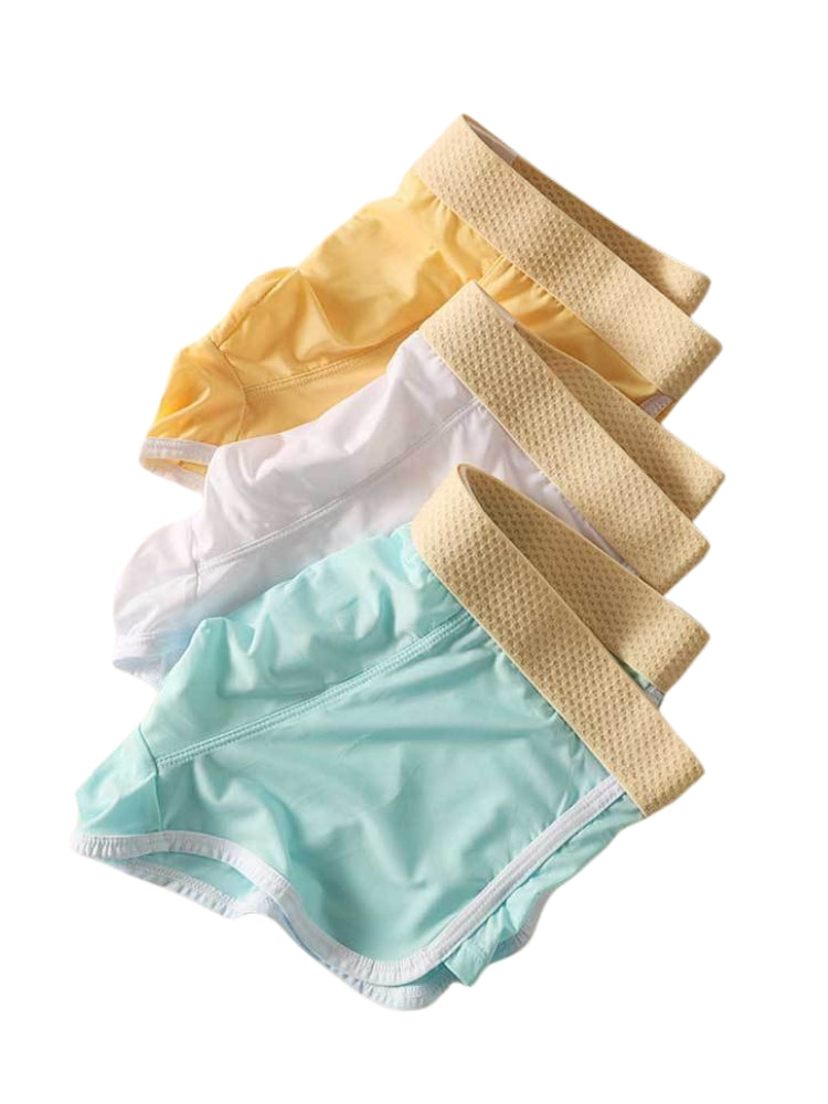 4 Pack Men's Ultra-Thin Breathable Solid Color Separated Pouch Smooth Trunks | dmunderwear detail image 20