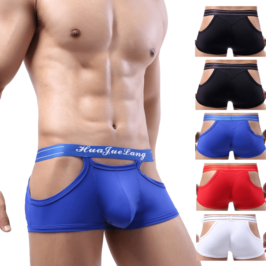 4 Pack Open Hip Trunks | dmunderwear