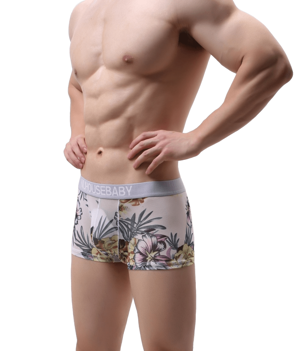 4 Pack Sheer Floral Trunks | dmunderwear detail image 5