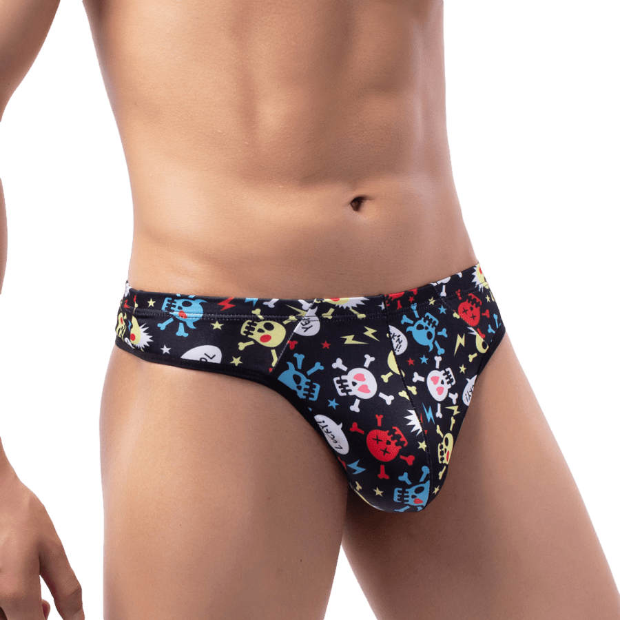 4 Pack Skull and Bones Thongs | dmunderwear detail image 7