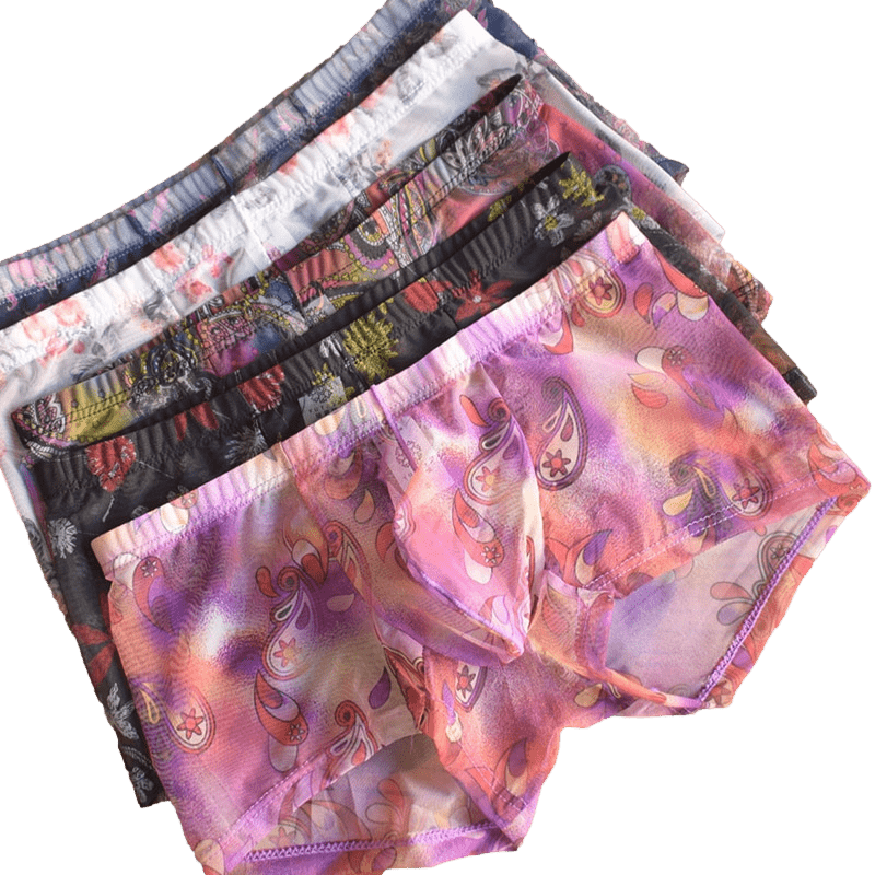 4 Pack Trippy Sheer Trunks | dmunderwear