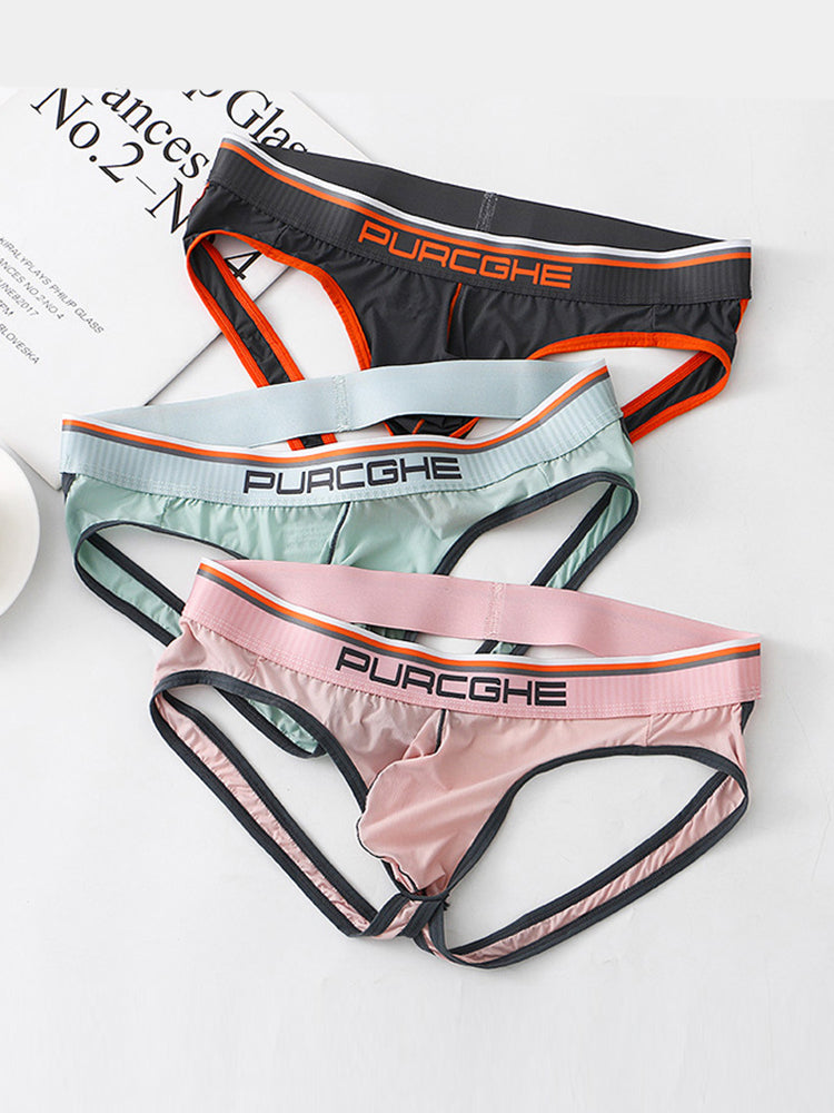 3 Pack Men's Low-Rise Sexy Ultra-Flexible Soft-Touch Firm Support Snug Fit Jockstrap | dmunderwear detail image 11