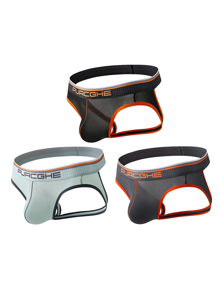 3 Pack Men's Low-Rise Sexy Ultra-Flexible Soft-Touch Firm Support Snug Fit Jockstrap | dmunderwear detail image 19