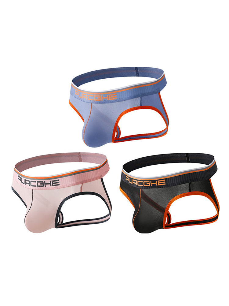 3 Pack Men's Low-Rise Sexy Ultra-Flexible Soft-Touch Firm Support Snug Fit Jockstrap | dmunderwear variant image