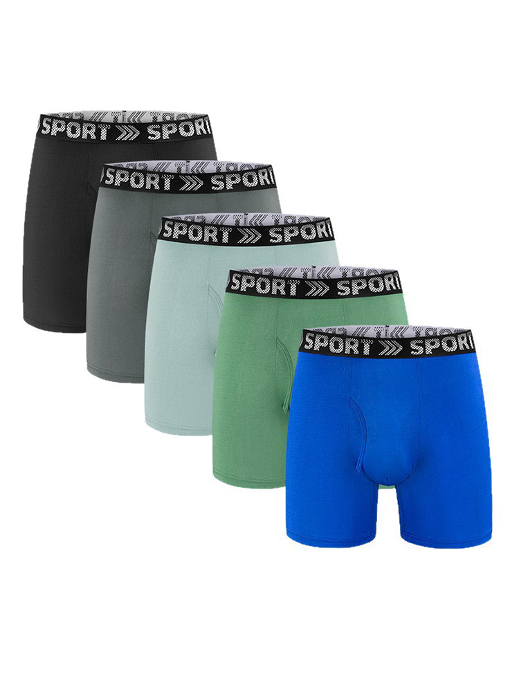 5 Pack Men's Fly Opening All-Day Freshness Zero-Irritation Snug Fit Comfy Boxers Briefs | dmunderwear variant image