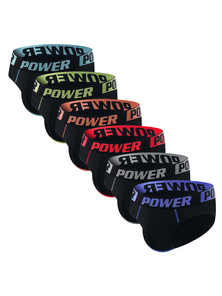 6 Pack Men's Quick-Dry Breathable Stay-Put Fit Soft Briefs | dmunderwear variant image