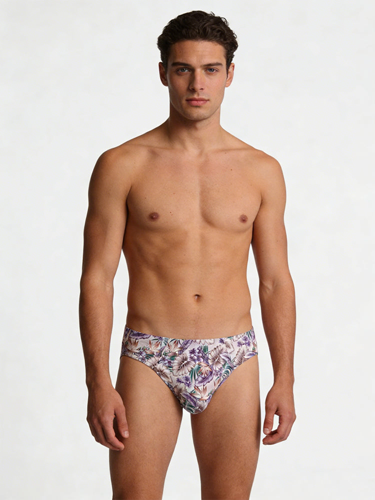 6 Pack Men's Sexy Bold Prints Odor-Control Stay-Put Fit Briefs | dmunderwear detail image 1