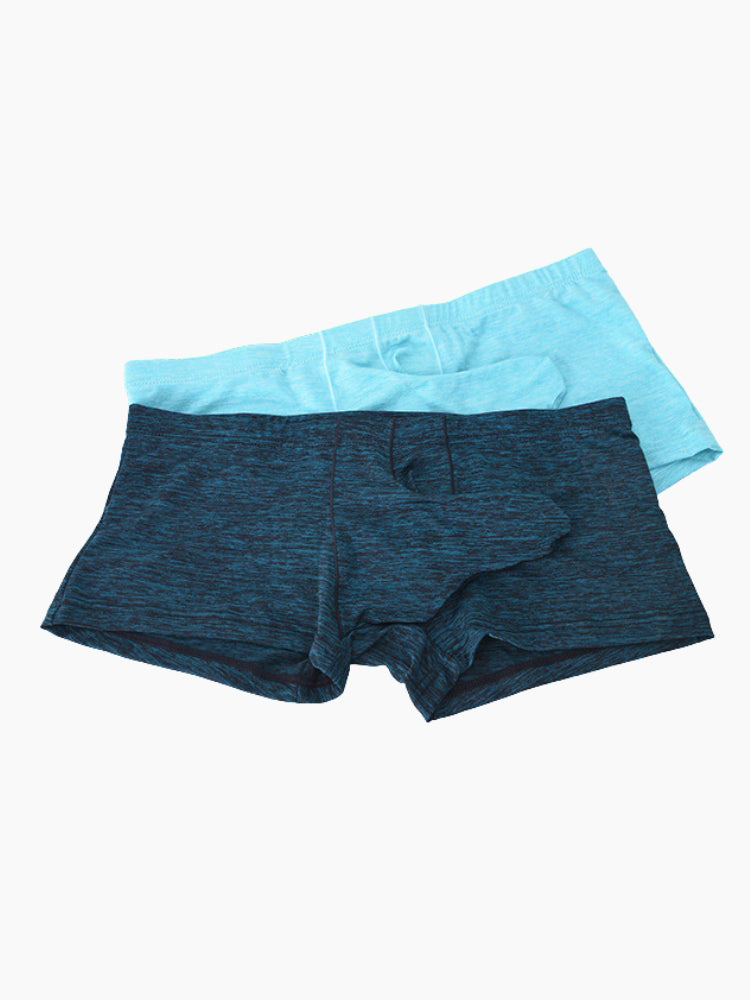 7 Pack Men's Solid Color Supportive Separated Pouch Seamless Comfort Trunks | dmunderwear detail image 11