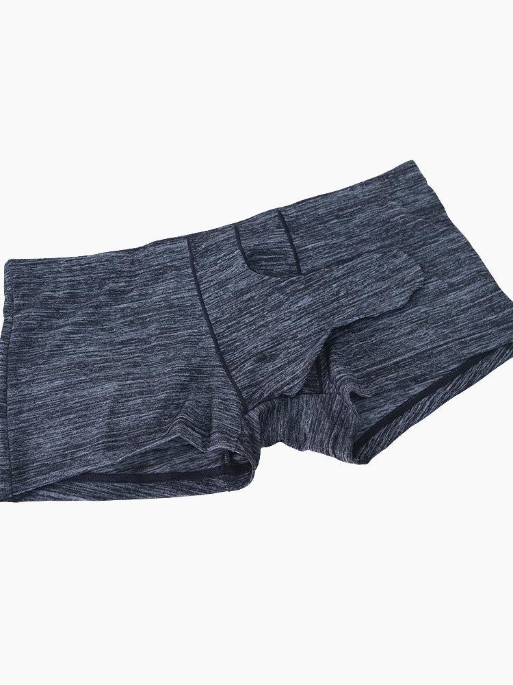 7 Pack Men's Solid Color Supportive Separated Pouch Seamless Comfort Trunks | dmunderwear detail image 12