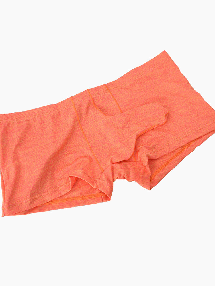 7 Pack Men's Solid Color Supportive Separated Pouch Seamless Comfort Trunks | dmunderwear detail image 20