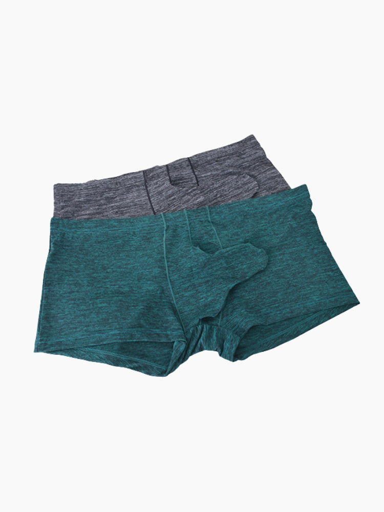 7 Pack Men's Solid Color Supportive Separated Pouch Seamless Comfort Trunks | dmunderwear detail image 7