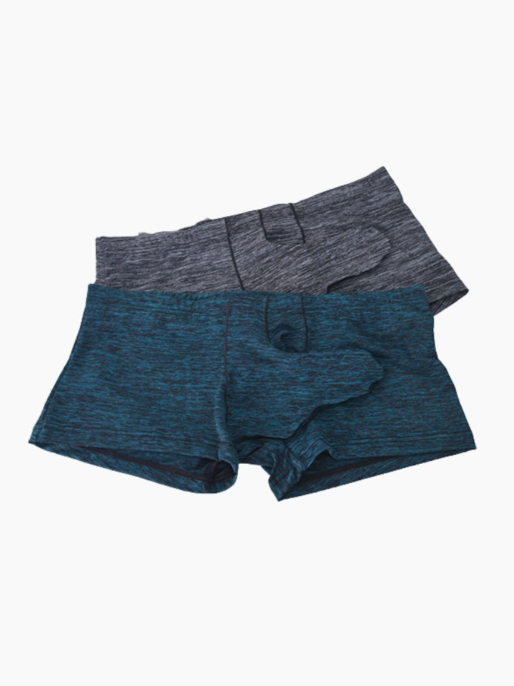 7 Pack Men's Solid Color Supportive Separated Pouch Seamless Comfort Trunks | dmunderwear detail image 8