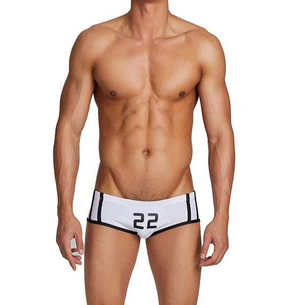 Benchwarmer Square Swim Briefs | dmunderwear detail image 4