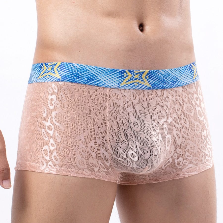 Bold Leopard Lace Trunks | dmunderwear