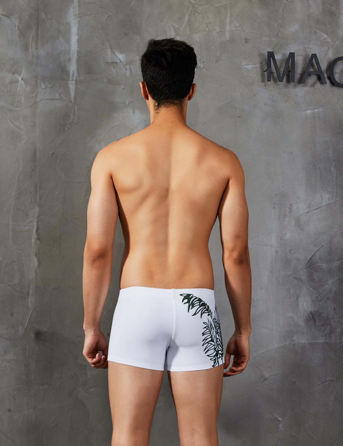 Boxer Brief Leaf Pattern Swimwear 90802 | dmunderwear detail image 16