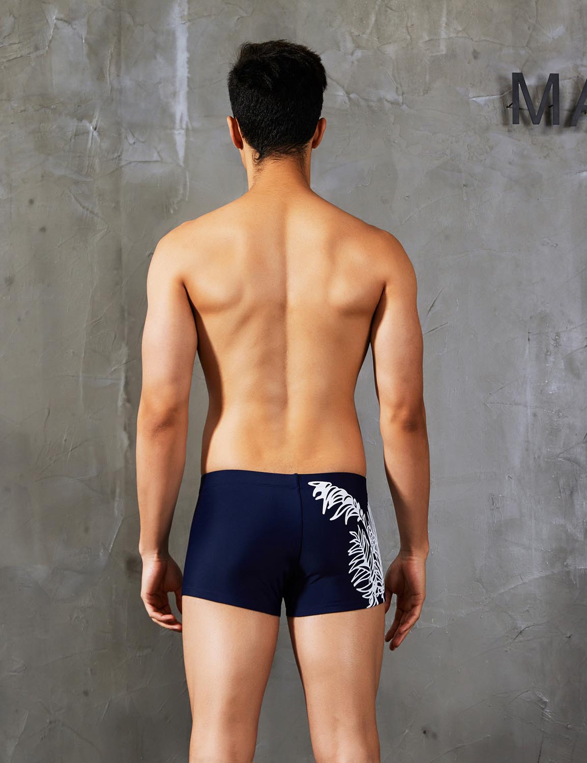 Boxer Brief Leaf Pattern Swimwear 90802 | dmunderwear detail image 8