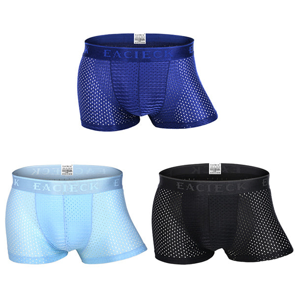 3Pcs Men's Mesh Thin Ice Silk Underwear | dmunderwear variant image