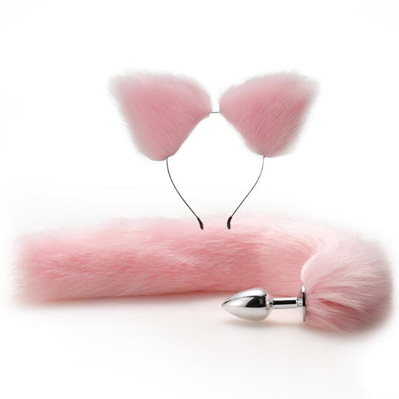 Bunny Tail Butt Plug With Ear Headband | dmunderwear detail image 4
