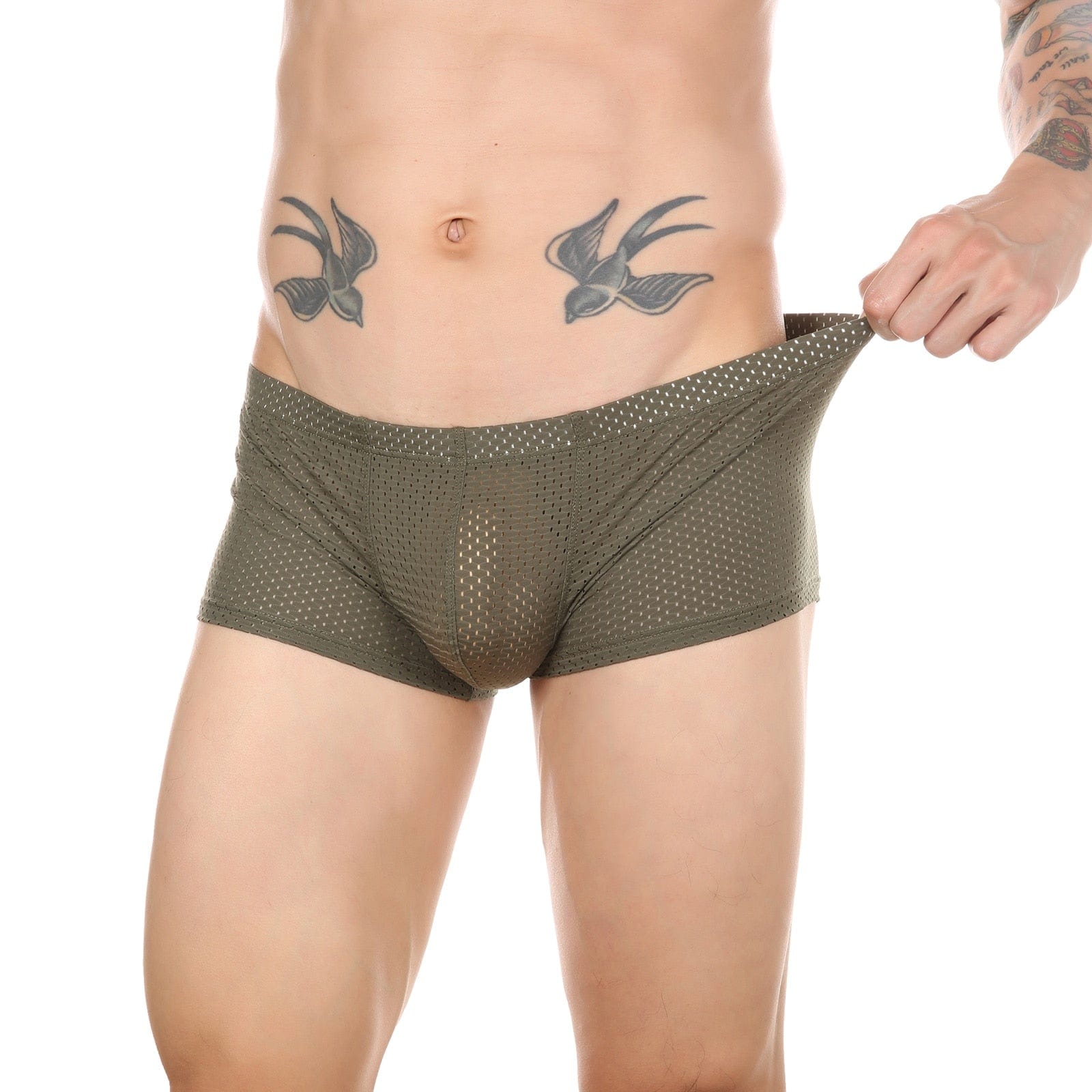 Challenger Mesh Square Trunks | dmunderwear detail image 10