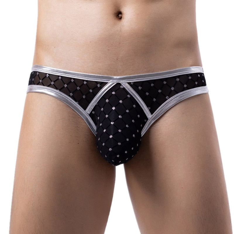 Chandelier Trimmed Mesh Briefs | dmunderwear detail image 3